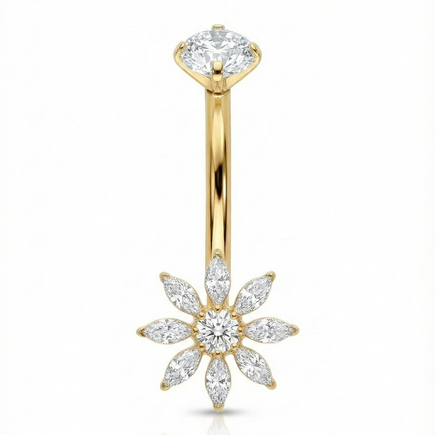 Bauchnabelpiercing Titan Bananabell Blütenstern