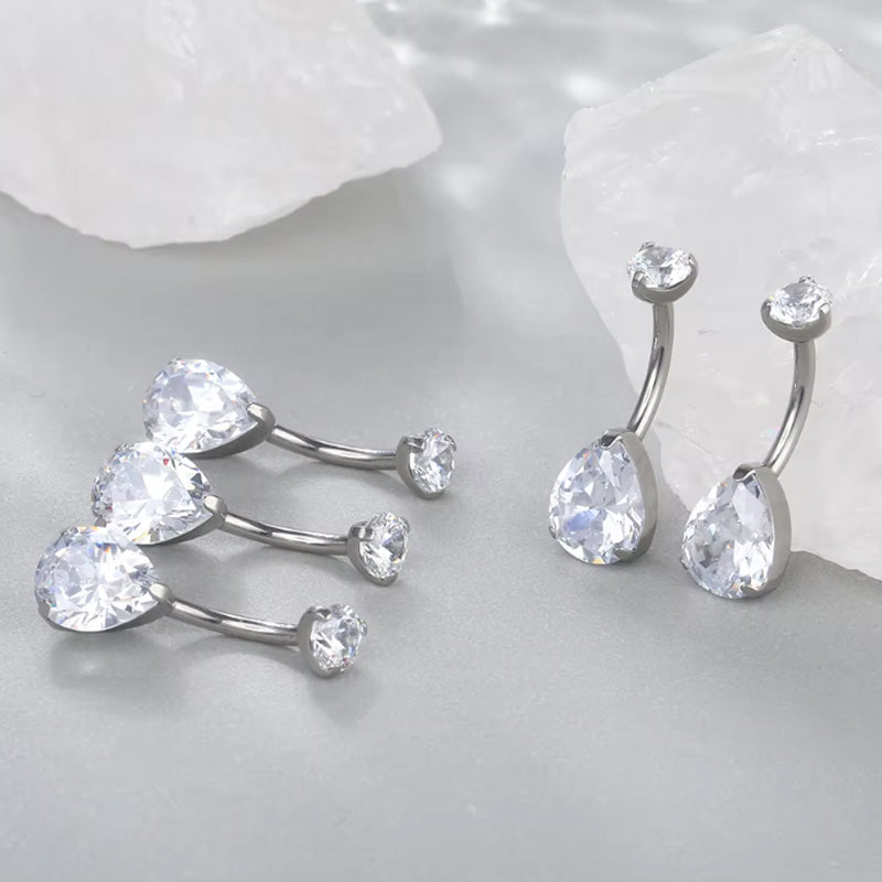 Bauchnabelpiercing Titan Bananabell mit Tropfen