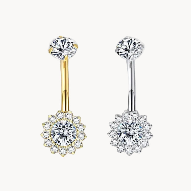 Bauchnabelpiercing Titan Blütenkranz