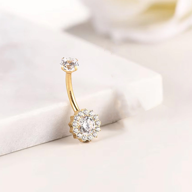 Bauchnabelpiercing Titan Blütenkranz