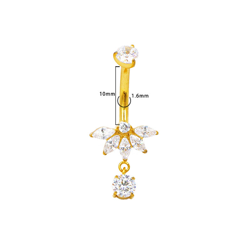 Bauchnabel Titan Bananabell Lotus-Anhänger