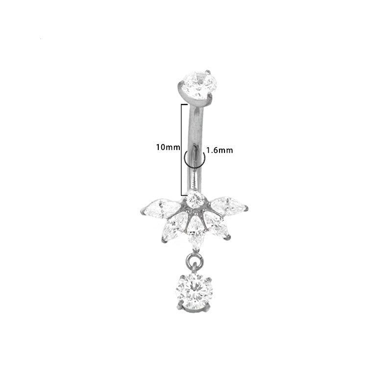 Bauchnabel Titan Bananabell Lotus-Anhänger