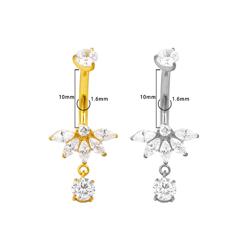 Bauchnabel Titan Bananabell Lotus-Anhänger