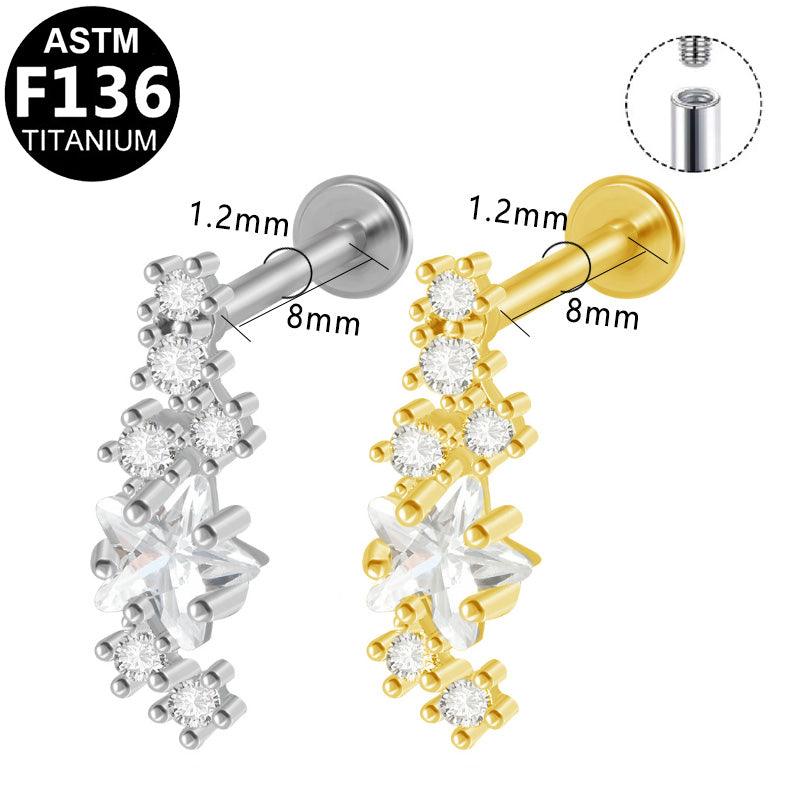 Labret aus TITAN mit Sternschnuppe